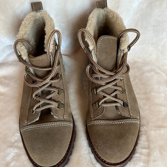 Penelope Chilvers Shoes - NWOT Penelope Chilvers Alto Shearling-Lined Boots in Peat Women's EU 39 US 8